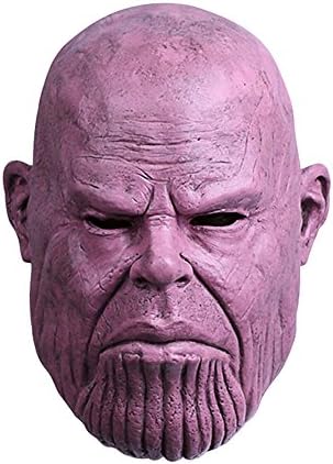 Zheng New Thanos Glove Costume Left Hand Gloves Infinity Latex Gauntlet (Mask)