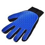 Pet, Dog, Cat Grooming Glove. Great Pet Hair Remover Mitt. Massage Tool with Five Fingers Glove 1 Pack