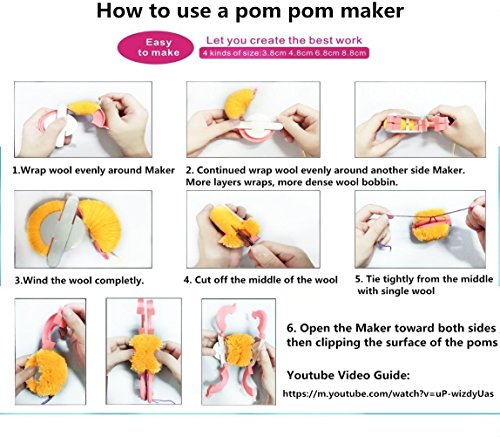 6 Maker+Sizes+Pompom+Knitting+Project