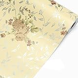 AnnoDeel Self Adhesive Shelf Contact Paper Non-slip ,17x78 Inches,Retro Peony