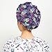 kilofly 4pc Women's Adjustable Scrub Cap Sweatband Bouffant Hats Value Set