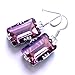 Shimmering Sterling Silver Lab Created Color Change Alexandrite Dangle Earrings