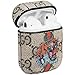 Gift-Hero Compatible with Airpods 1/2 Case,Cute 3D Luxury Leather Shockproof Cover Designer Skin Keychain,Cool Fun Funny Fashion Design Chic Stylish Case for Girls Women Ladies Teens Air pods(Tiger)
