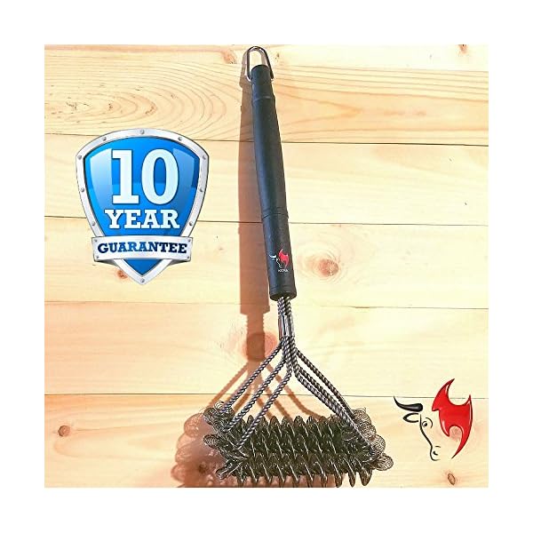 Kona Safe/Clean Grill Brush Bristle Free BBQ Grill Brush 100 Rust Resistant Stainless Steel