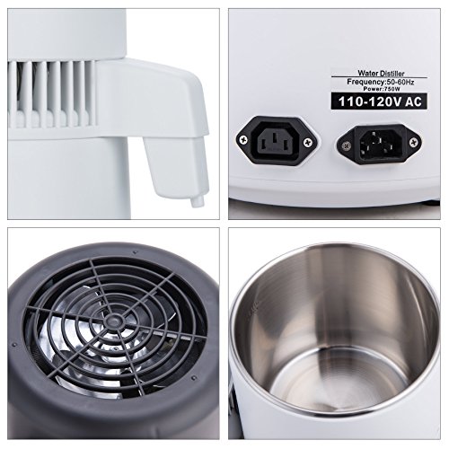 FDA Approved Water Distiller, Distilling Pure Water Machine for Home Countertop Table Desktop, 4L Distilled Water Making Machine, 4 Liter Water Purifier to Make Clean Water for Home Use