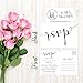 Hadley Designs 50 Blank RSVP Cards, Postcards No Envelopes Needed, Response Card, RSVP for Wedding, Rehearsal Dinner, Baby, Bridal Shower, Birthday, Engagement, Bachelorette Party Invitations