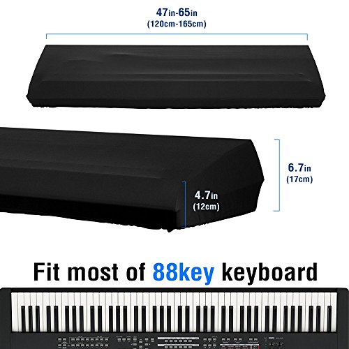 Piano Keyboard Dust Cover for 88 Key Keyboard Stretchable Electronic