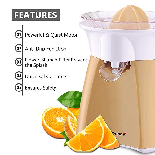 Electric Citrus Juicer with automatic flowing spout Orange squeezer
