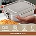 Vanli's LeakProof Lunch Box | Eco Friendly Stainless Steel Bento for Picnics and Parties | Lockable Clips to Keep Metal Container Closed & Food Fresh | Portions Control With Adjustable Divider | 47oz