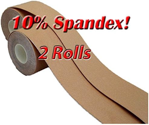 Athletic Tape, Kinesio, Kinesiology Tape, J&amp;M Kinesiology Tape for Joints &amp; Muscles, Recover Fast &amp; Prevent Injuries. Breathable, Waterproof, 2-5 days wearable (Tan &amp; Tan, 2 rolls Tan, 5cm Regular)
