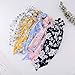 10 Pcs Chiffon Hair Scrunchies Elastic Hair Bands Hair Scarf Floral Hair Ties 2 in 1 Vintage Ponytail Holder Hair Accessories for Women Girls