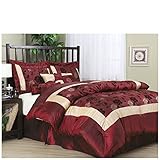 Nanshing Angela King 7-Piece Jacquard Comforter Set, Red