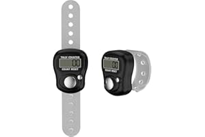 Black Finger Ring Electronic Counter Mini Digital Clicker for Inventory Counting Tool Finger Tally Counter Sports Training Ac