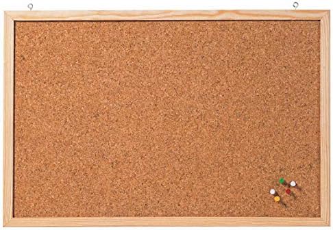 Cork memo Board. Surface Texture: Cork. Frame Material: Wood. Frame Colour: Natural. Accessories for Wall mounting: Wall mounting. Colour: Brown. Multipack 60 x 80 cm Brown