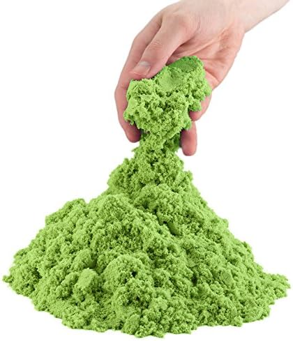 Motion Modeling Sand Play Sand for Kids by Toydaloo, 2 lb. Refill Package (Green)