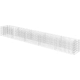 vidaXL Gabion Raised Bed Galvanized Steel 177.2"x19.7"x19.7 | Built tough to securely hold heavier items, Galvanized finish means it's made for outdoor use,