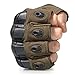 WTACTFUL Tactical Gloves Military Fingerless Hard Rubber Knuckle Half Finger for Army Gear Sports Driving Shooting Paintball Riding Motorcycle Hunting Gloves Size Large Green