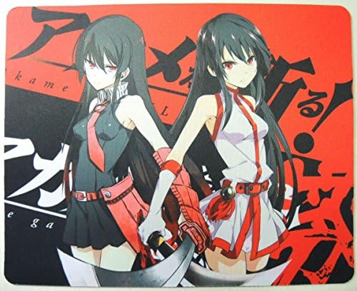 Akame Ga Kill Mouse Pad - Two Akames (red background)