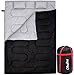 Ohuhu Double Sleeping Bag 2 Pillows A Carrying Bag, Waterproof Lightweight 2 Person Sleeping Adult Bag Camping, Backpacking, Hiking
