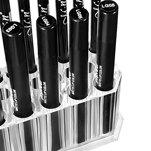 Clear Acrylic Makeup Eyeliner Lip Liner Holder Organizer, 26 Spaces
