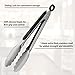 Ruzels Brushed Stainless Steel Locking Kitchen Tongs 9 Inch & 12 Inch Set of 2