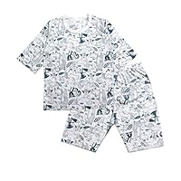 OllCHAENGi Toddler Kids Boys Girls Cotton Pajama Set 3/4 Sleeve 3T-14Y Forest Friends (100(3T-4T))