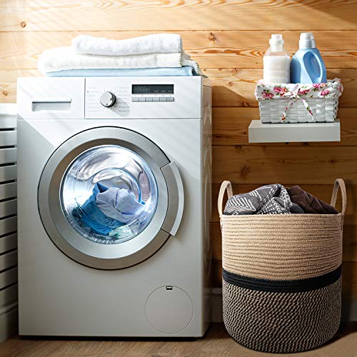 CHICVITA Extra Large Jute Basket Woven Storage Basket with Handles - Natural Laundry Basket Toy Towe - //medicalbooks.filipinodoctors.org