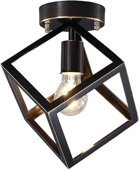 E27 Button Wrought Iron Ceiling Lamps Modern Simplicity Ceiling