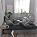 LIFETOWN 100% Jersey Knit Cotton Duvet Cover Set T-Shirt Feel Bedding Set Ultra Soft Wrinkle-Free (Heathered Dark Grey, Twin)