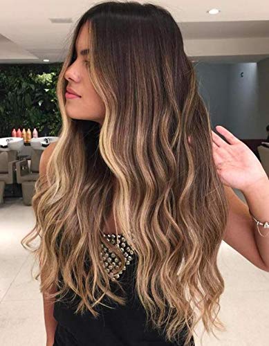 Amazon Com Full Shine 20 Balayage Blonde Human Hair Wig Half
