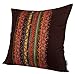 BLUETTEK Simple Decorative Throw Pillow Covers Set of 4 18 x 18 Inches, Triangle, Rings, Squares Design, Soft Velvet Accent Cushion Cases 45cm x 45cm (Coffee)