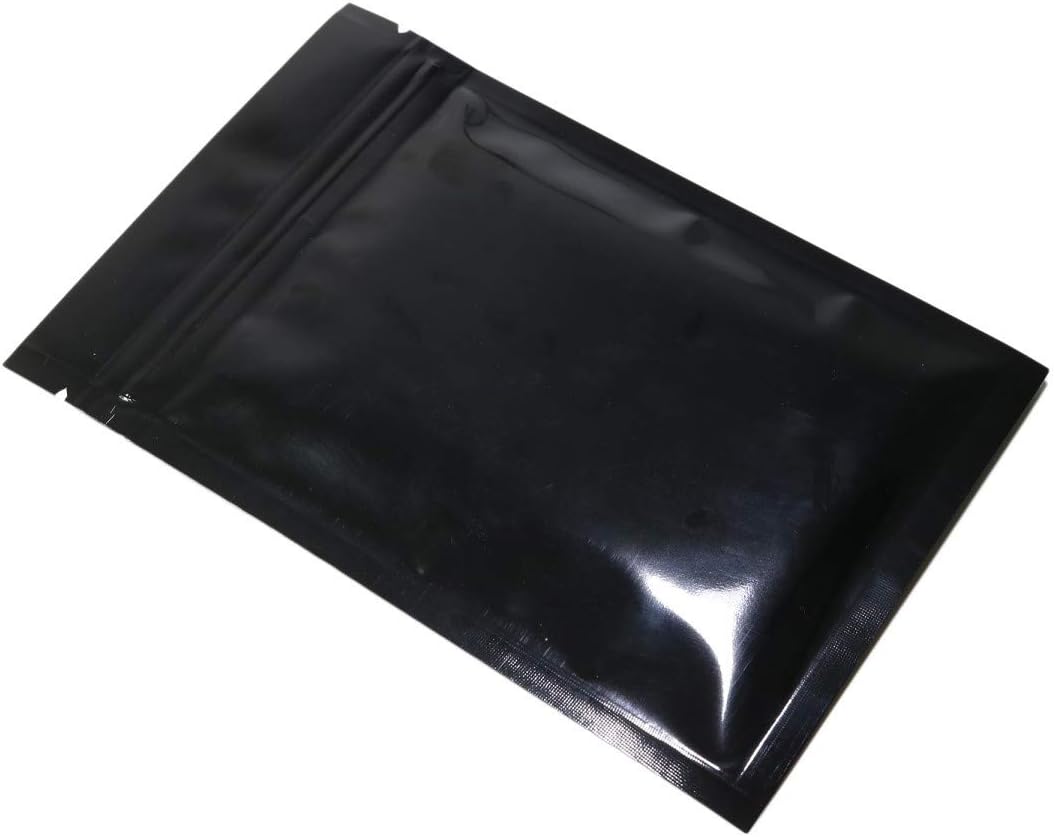 Fresherpack Ltd 100X Black 4" x 6" Mylar Foil Ziplock Bags (10cm x 15cm) Smell Proof by