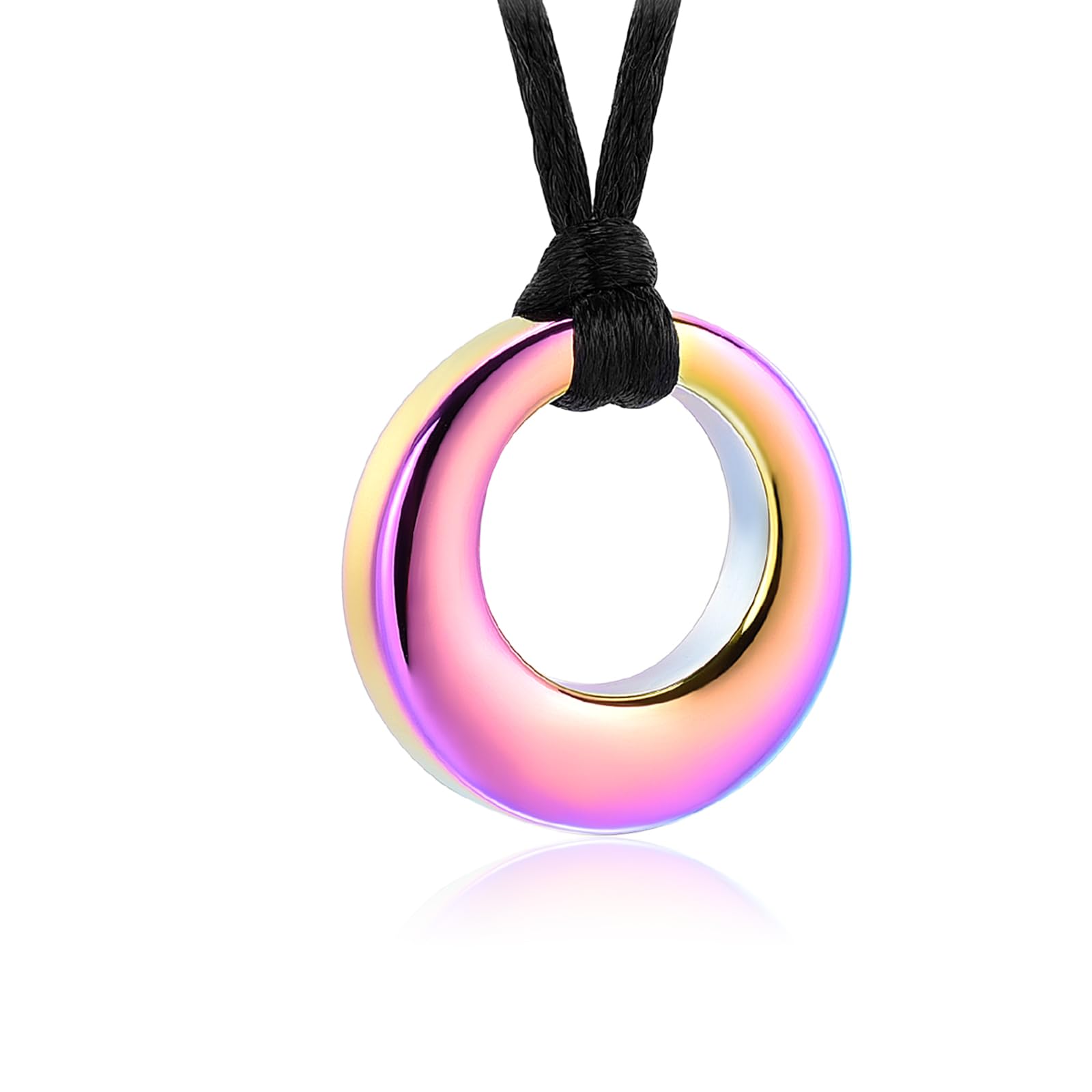 Minicremation Cremation Jewelry Urn Necklace for Ashes Stainless Steel Circle of Life Eternity Memorial Keepsake Urn Pendant for Ashes