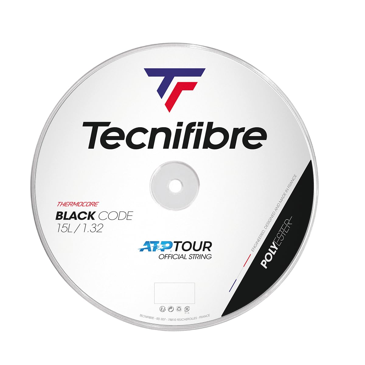 Tecnifibre Blackcode Tennis String 1.32mm Black - 200m Reel