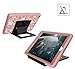 Hocase iPad 9.7 2018/2017 Case Heavy Duty Shockproof Silicone Rubber+Hard Shell Hybrid Protective Case w/ Rose Floral Print for iPad 5th/6th Generation A1893/A1954/A1822/A1823 - Rose Gold Pink