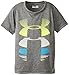 Under Armour Little Boys' Rising Logo Short Sleeve Gray