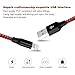 Akaho iPhone Cable,Lightning Cable Certified 3Pack 3FT Nylon Braided Cord to USB Charging Charger for iPhone 7/7 Plus/6S/6S Plus,SE/5S/5,iPad,iPod Nano 7 (Black+Red,3FT)