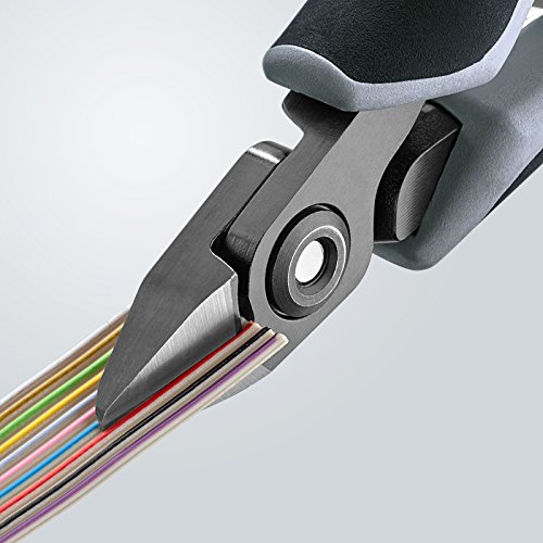 Knipex Präzisions-Elektronik-Seitenschneider ESD brüniert, mit Mehrkomponenten-Hüllen 125 mm 79 32 125 ESD – Bild 6