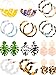 12 Pairs Acrylic Hoop Earrings Tortoise Earrings Mottled Statement Earrings Polygonal Drop Earrings for Women Girls (Style 2)