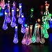 Satu Brown Solar Outdoor String Lights, 21ft 30 LED Fairy Water Drop Lights Waterproof Decorative Lighting for Home, Garden, Patio, Yard, Christmas Tree, Parties (Multi-Color)