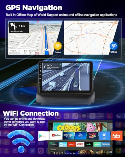 NHOPEEW 8 Core 6+128G Android Car Radio for Ford Fiesta 2009-2017 with Wireless Carplay and Android Car DSP Wifi GPS Steering Wheel Controls 360 Panoramic View