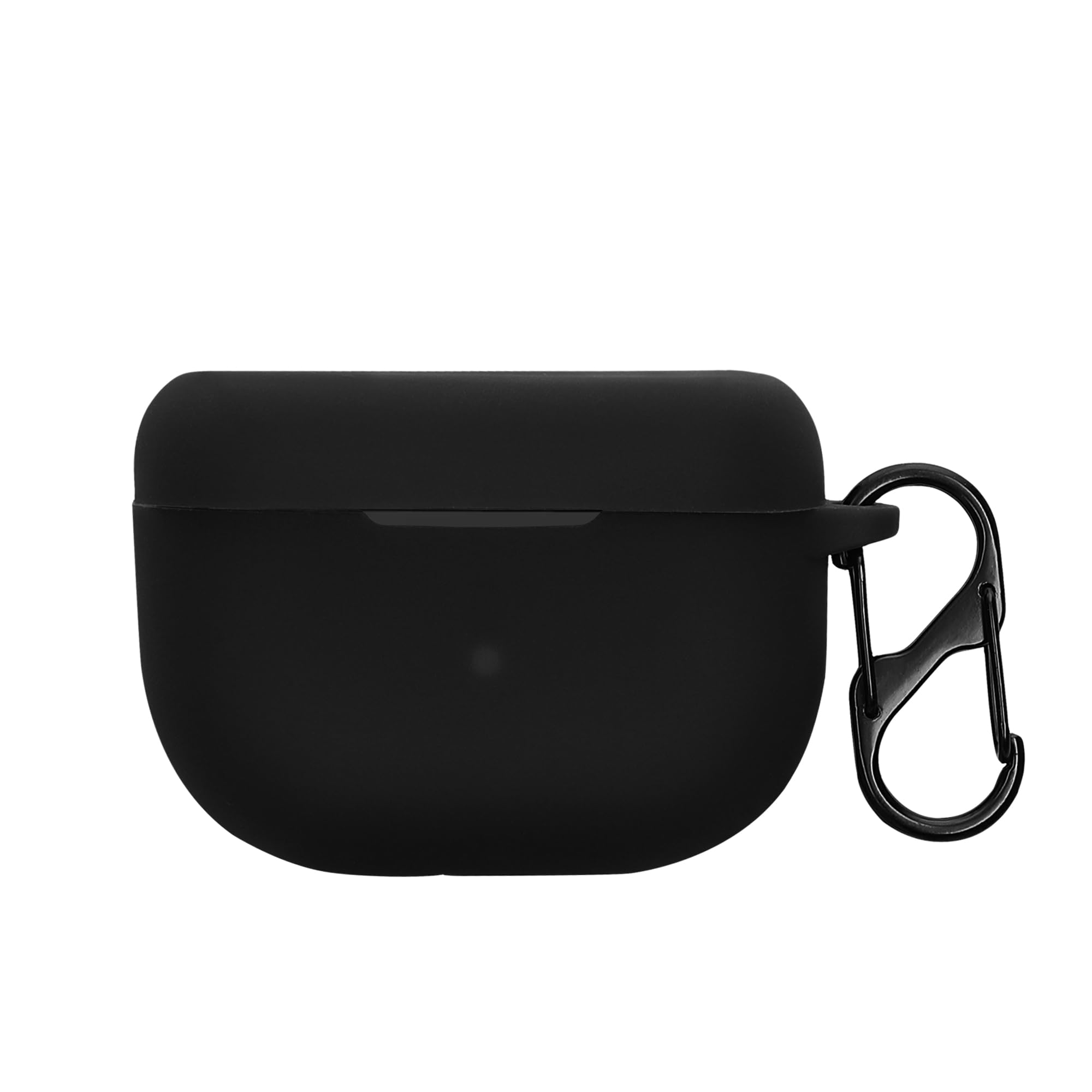 kwmobile Silicone Cover Compatible with Jabra Elite 10 / E10 - Case Cover Stick-On Skin with Clip - Black