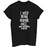 MIMOORN Women Fashion Summer Funny Printed Casual Graphic T-Shirts