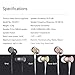 Earphones, GranVela® RAU0511 Simplicity Metal In-Ear Stereo Headphones with High-definition Microphones for iPhone 6/6S Plus, iPad, Samsung and more -Rose