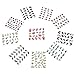 PUEEN 3D Nail Art Sticker Collection Set E1 - 10 Packs in Different Designs (Over 240 Stickers) 3D Glitter Sparkling Feathers Roses Cats Leopard Prints Nail Art Decal Stickers for Cellphones & Nails Decorations-BH000260