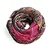 Datework Women Chiffon Printed Silk Long Soft Scarf Shawl (Hot Pink)
