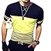 LOGEEYAR Mens Summer Fashion Fitted Tee Shirts Cotton Short-Sleeve Contrast Color Stitching T-Shirt