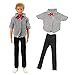 Barwa 3 Sets Doll Clothing Suit Fashion Casual Wear Clothes/outfits for Barbie's Boy Friend Ken Doll