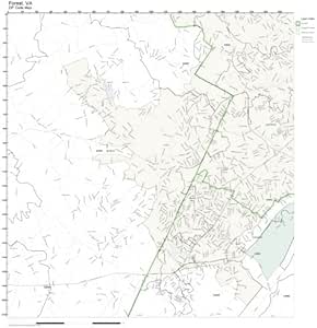 Amazon.com: ZIP Code Wall Map of Forest, VA ZIP Code Map Not Laminated