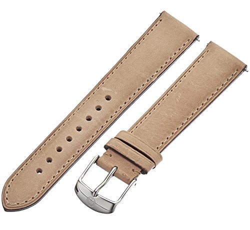 MICHELE MS18AA270231 18mm Leather Calfskin Brown Watch Strap